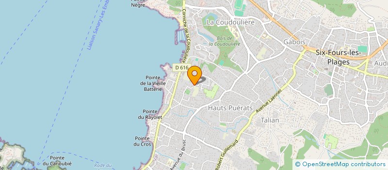 localisation de l'entreprise 2A AGENCEMENT à SIX-FOURS-LES-PLAGES