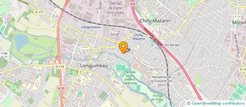 localisation de l'entreprise 2A COMPUTING à LONGJUMEAU