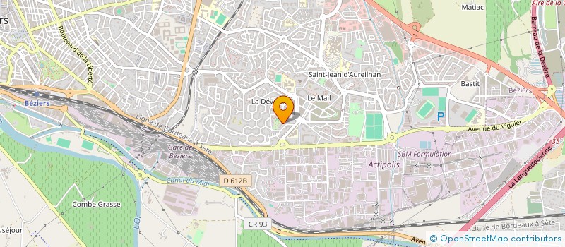 localisation de l'entreprise 2A CONCEPT  BEZIERS