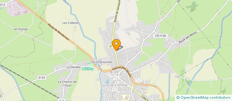 localisation de l'entreprise 2A COUVERTURE BARDAGE à SURY-LE-COMTAL