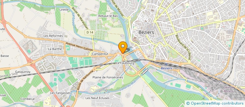 localisation de l'entreprise 2A EXPERT à BEZIERS