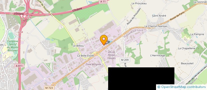 localisation de l'entreprise 2A FINANCE à CARQUEFOU