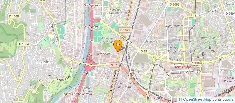 localisation de l'entreprise 2A  FINANCES à GRENOBLE