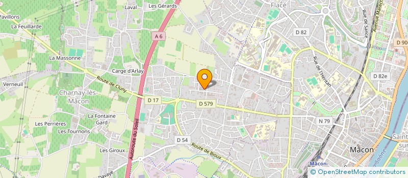 localisation de l'entreprise 2A IMMOBILIER à CHARNAY-LES-MACON