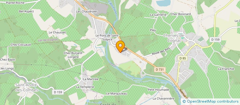 localisation de l'entreprise 2A MOTORS à VAL-DE-COGNAC