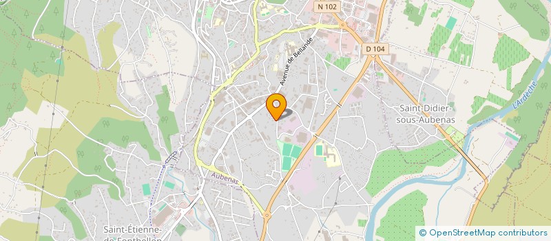 localisation de l'entreprise 2A PROPRETE à AUBENAS