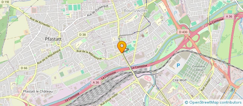 localisation de l'entreprise 2A SIGNALETIQUE à MULHOUSE