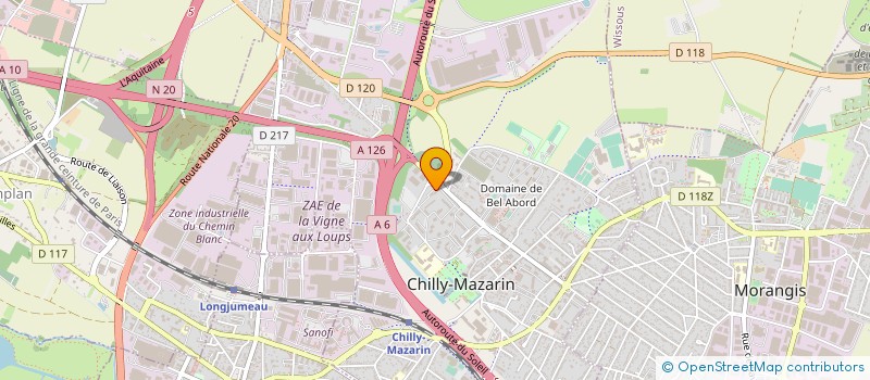 localisation de l'entreprise 2A TRANSPORTS à CHILLY-MAZARIN