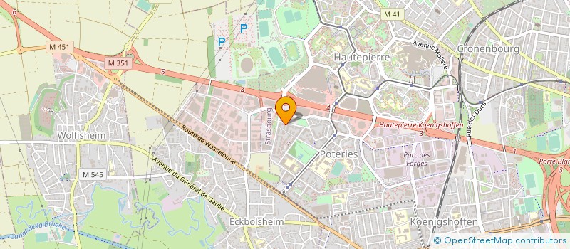 localisation de l'entreprise 2A2D à STRASBOURG