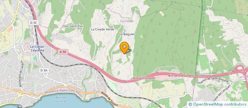 localisation de l'entreprise 2A2L  LA CIOTAT