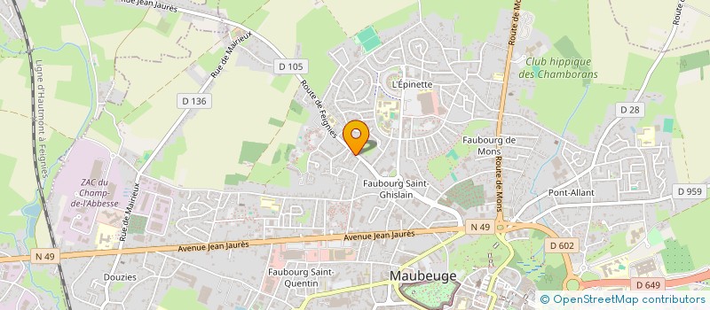 localisation de l'entreprise 2AA  MAUBEUGE