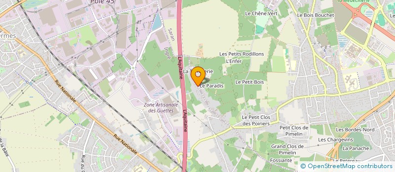 localisation de l'entreprise 2AA  INGRE