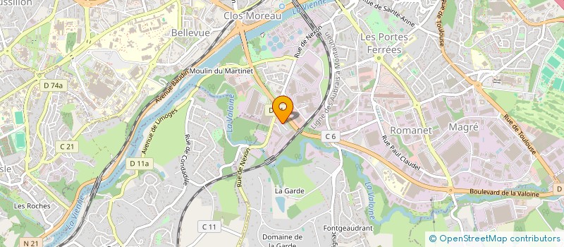 localisation de l'entreprise 2ACE à LIMOGES