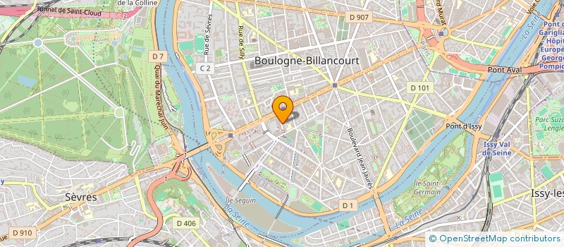 localisation de l'entreprise 2AG INVEST  BOULOGNE-BILLANCOURT