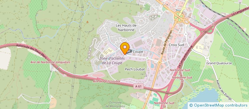 localisation de l'entreprise 2AS  NARBONNE