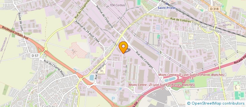 localisation de l'entreprise 2ASE à CORBAS