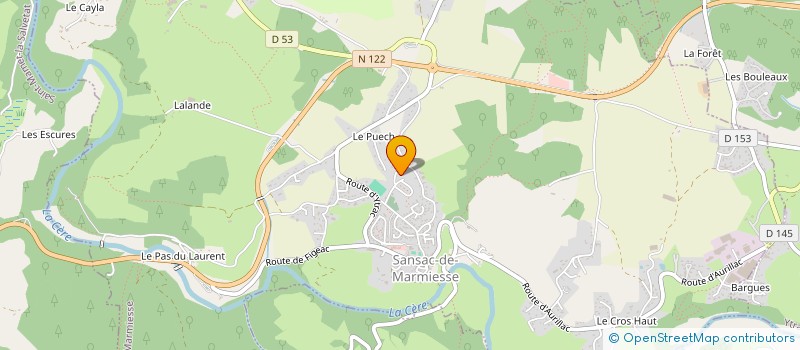 localisation de l'entreprise 2AU PARTICIPATIONS à SANSAC-DE-MARMIESSE