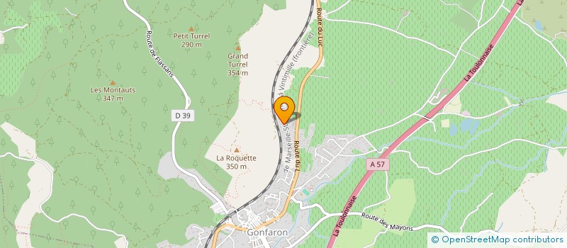 localisation de l'entreprise 2B  GONFARON