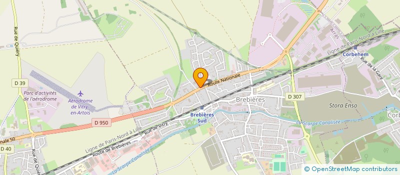 localisation de l'entreprise 2B  BREBIERES