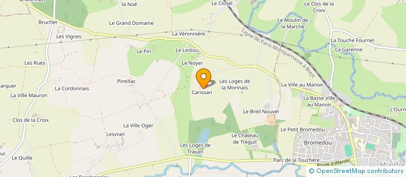 localisation de l'entreprise 2B  IFFENDIC