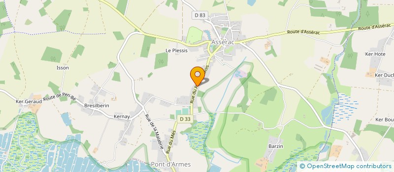 localisation de l'entreprise 2B  ASSERAC