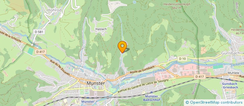 localisation de l'entreprise 2B ALU PVC  MUNSTER