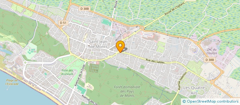 localisation de l'entreprise 2B ARCHITECTURE  SAINT-JEAN-DE-MONTS