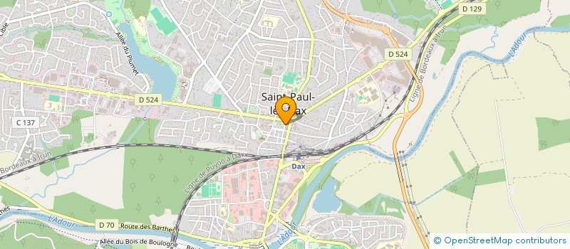 localisation de l'entreprise 2B - C  SAINT-PAUL-LES-DAX