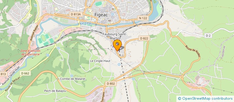 localisation de l'entreprise 2B CONSTRUCTION  FIGEAC