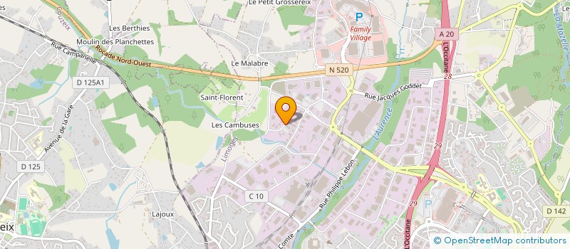 localisation de l'entreprise 2B FINANCES à LIMOGES