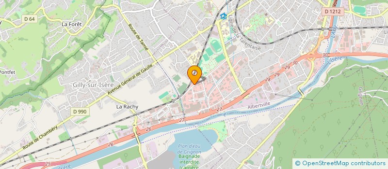 localisation de l'entreprise 2B IMMO  ALBERTVILLE