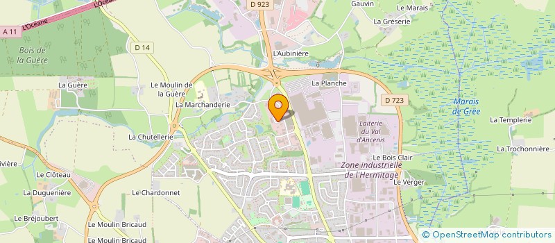 localisation de l'entreprise 2B IMMO  ANCENIS-SAINT-GEREON