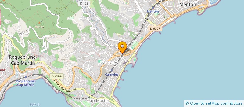 localisation de l'entreprise 2B INVEST  ROQUEBRUNE-CAP-MARTIN