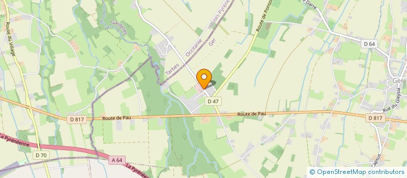 localisation de l'entreprise 2B-TP à GER