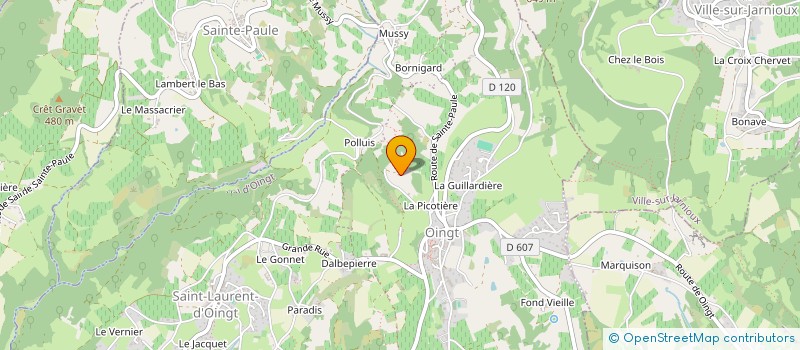 localisation de l'entreprise 2B WESTERN  VAL D'OINGT