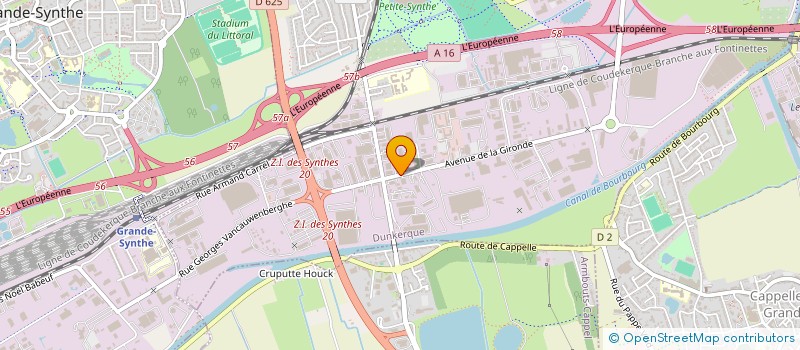 localisation de l'entreprise 2BDM INGENIERIE à DUNKERQUE