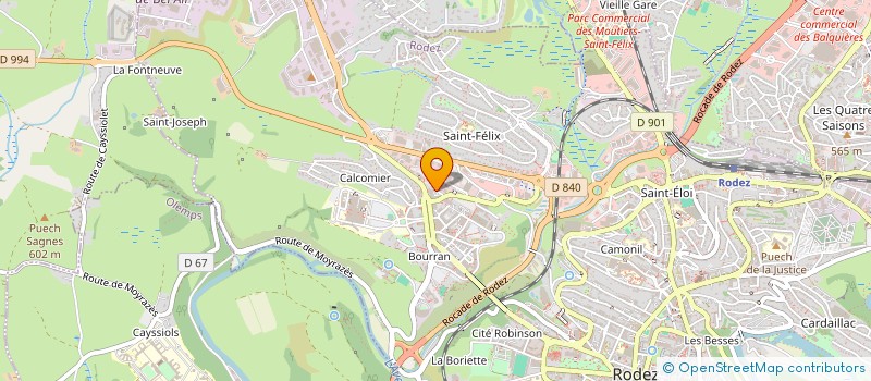 localisation de l'entreprise 2BE COMBAREL à RODEZ