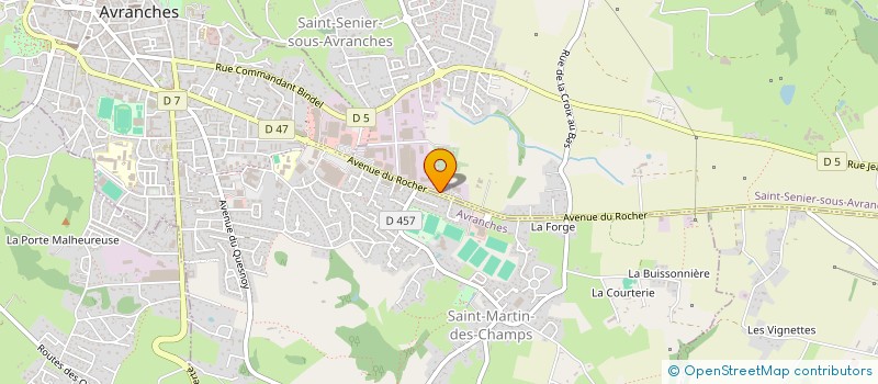 localisation de l'entreprise 2BET (BUREAU D'ETUDE TOPOGRAPHIQUE DE LA BAIE) à SAINT-SENIER-SOUS-AVRANCHES