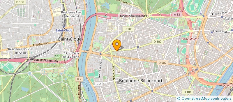 localisation de l'entreprise 2BOU  BOULOGNE-BILLANCOURT