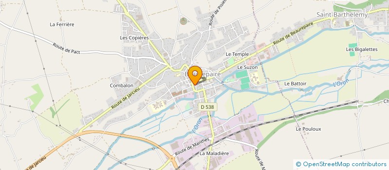 localisation de l'entreprise 2BOY  BEAUREPAIRE