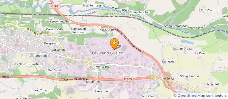 localisation de l'entreprise 2BR  QUIMPER