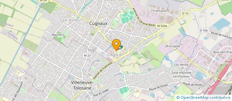 localisation de l'entreprise 2C  CUGNAUX