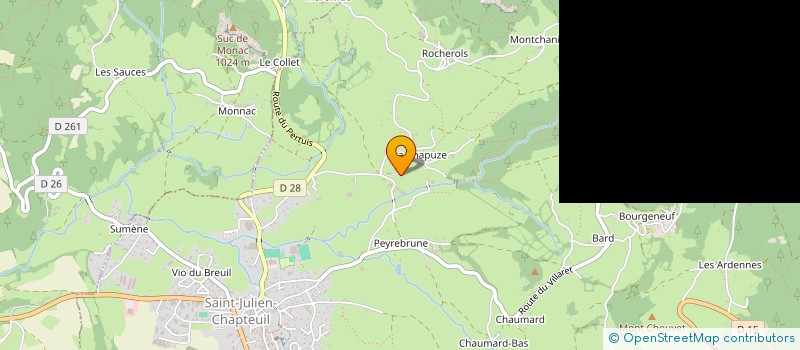 localisation de l'entreprise 2C  SAINT-JULIEN-CHAPTEUIL