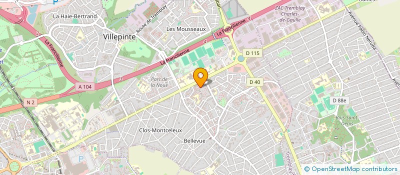 localisation de l'entreprise 2C SERVICES à VILLEPINTE