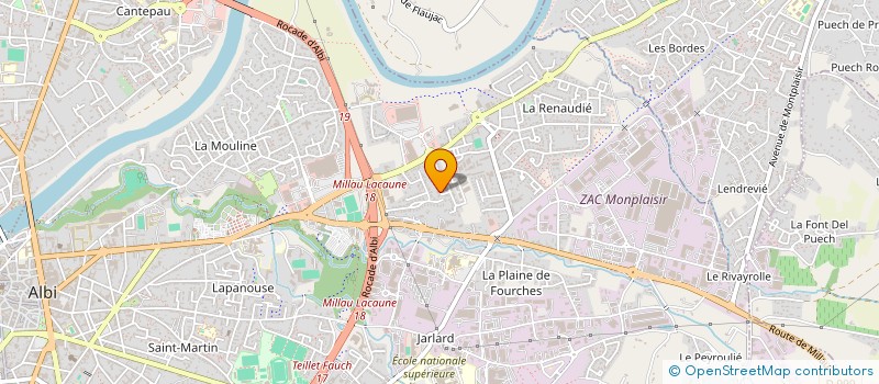 localisation de l'entreprise 2C2M à ALBI