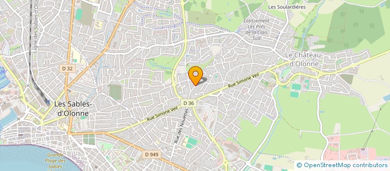 localisation de l'entreprise 2C2S INVEST à LES SABLES D'OLONNE