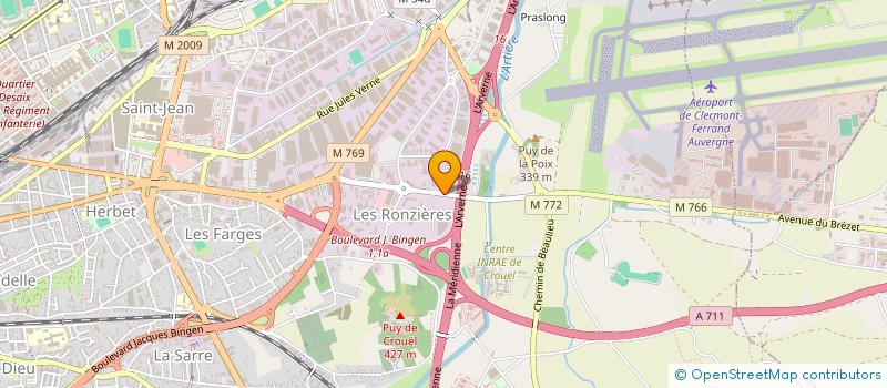 localisation de l'entreprise 2CARE  CLERMONT-FERRAND