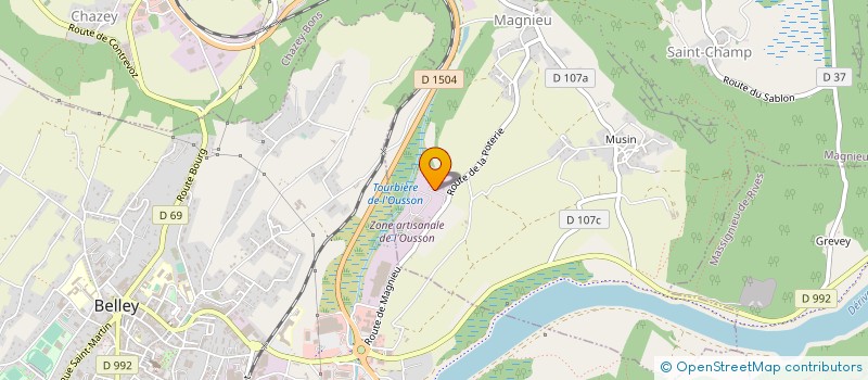 localisation de l'entreprise 2CB  MAGNIEU