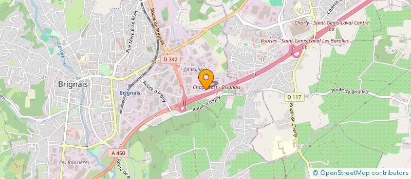 localisation de l'entreprise 2CD  BRIGNAIS