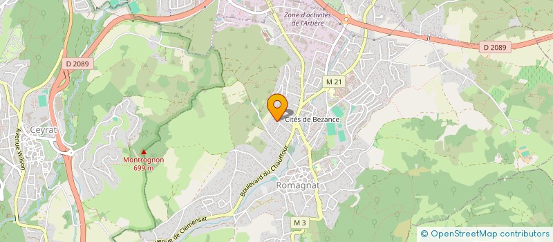 localisation de l'entreprise 2CEN  ROMAGNAT